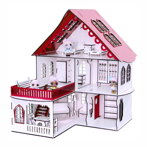 Kit Casa De Bonecas Barbie E Moveis Lian Em Mdf Cru 18 Pc - Darama em  Promoção na Americanas