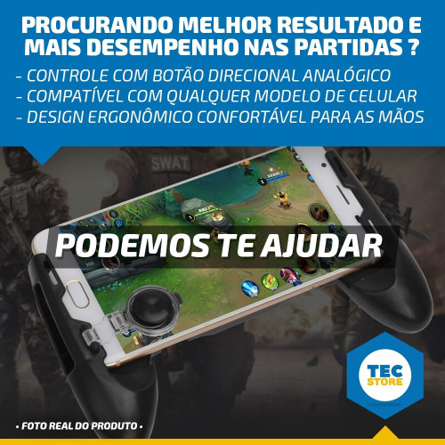 Controle Celular Gamepad Joystick Suporte Jogo Gamer Mobile em Promoção na  Americanas