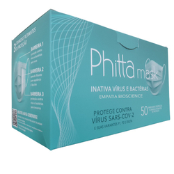 Máscara Phitta Mask Descartável 12hrs de proteção tripla 50 Unidades (1 Cx) Menor preço em Máscara Phitta Mask Descartável 12hrs de proteção tripla 50 Unidades (1 Cx)