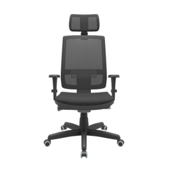Cadeira Escritório Presidente Brizza Plaxmetal Autocompensador Slider Braço 3D Poliéster Apoio Cabeça Preta Menor preço em Cadeira Escritório Presidente Brizza Plaxmetal Autocompensador Slider Braço 3D Poliéster Apoio Cabeça Preta