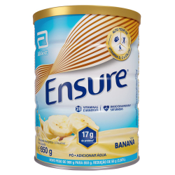 Ensure Pó Suplemento Adulto Sabor Banana Lata 850g Menor preço em Ensure Pó Suplemento Adulto Sabor Banana Lata 850g