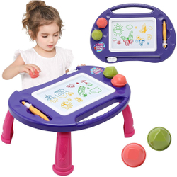 Menor preço em Brinquedos para meninas de 2 a 3 anos, placa de desenho magnético, brinquedos infantis para meninas, brinquedos para bebês por 18 meses, brinquedos infantis Magna escrevendo mesa de rabisco, brinquedos educativos presentes para idade 1 2 3 4 crianças m