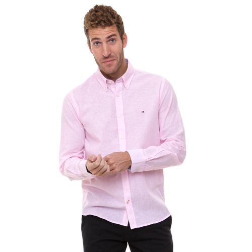 camisa linho tommy hilfiger
