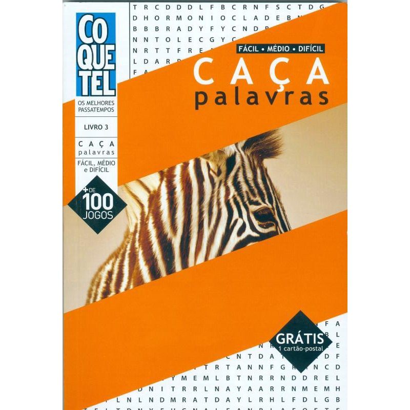 Coquetel. Caça Palavras - Nível Fácil/Médio/Difícil. Livro 1