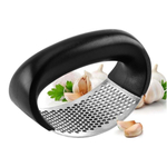 Amassador Espremedor Garlic Press Preto Moedor Ralador Triturador De Alho Inox Grinder Curvo Arco Aço Inoxidável