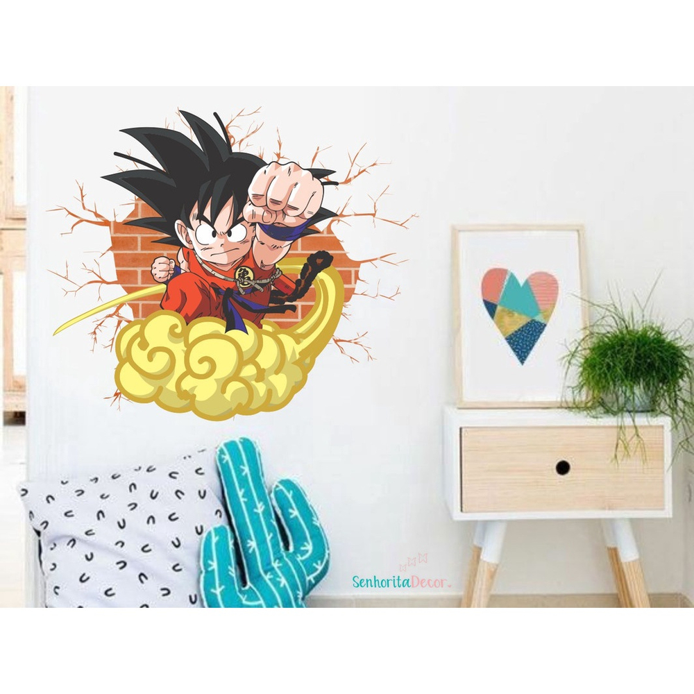 Autocolante de parede Son Goku, Dragon Ball