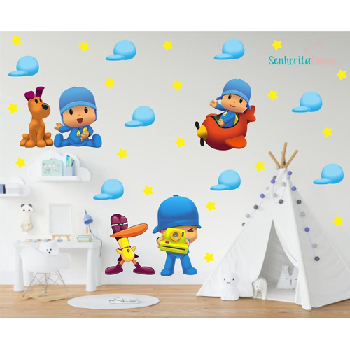 Adesivo de parede pocoyo desenho decoração infantil em Promoção na  Americanas