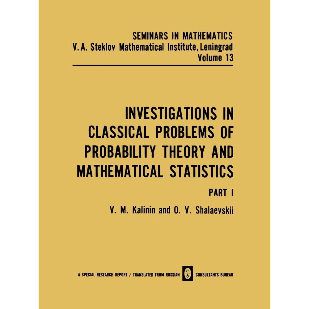 Investigations in Classical Problems of Probability Theory and ...