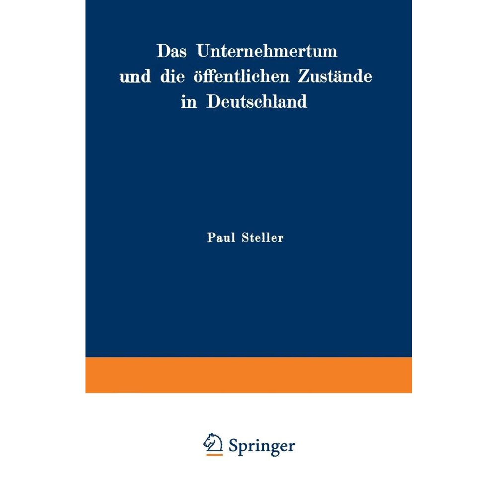 Das Unternehmertum Und Die Ffentlichen Zustnde In Deutschland No Shoptime