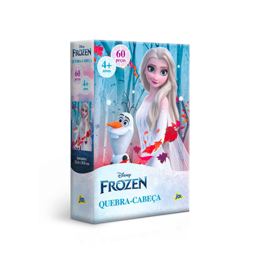 Quebra cabeças de madeira 100 peças frozen 2 disney xalingo no Shoptime