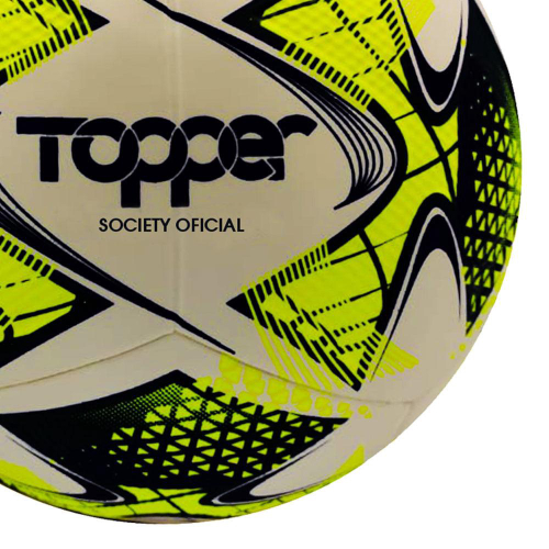 Bola de Futebol Society Topper Slick 22 - Amarela no Shoptime