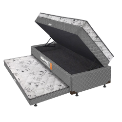 Cama Box Baú Conjugada Solteiro Lightspuma Luci Espuma D28 com Cama Auxiliar 61x88x188cm Menor preço em Cama Box Baú Conjugada Solteiro Lightspuma Luci Espuma D28 com Cama Auxiliar 61x88x188cm