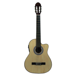 Violão Musical Cutaway 6 Cordas Nylon 4 Bandas Queens Bege Menor preço em Violão Musical Cutaway 6 Cordas Nylon 4 Bandas Queens Bege