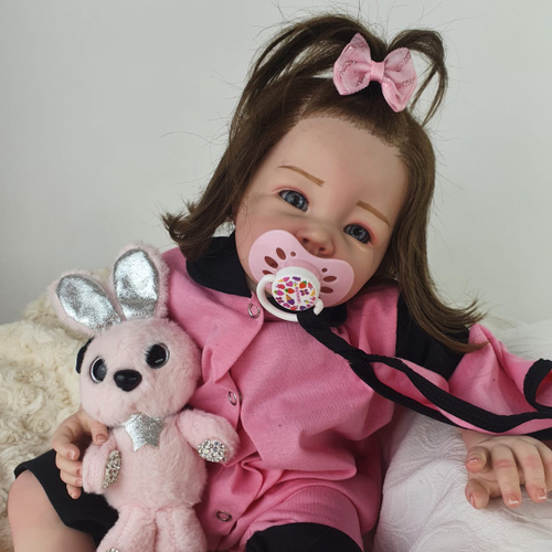 Bebê Reborn Menina Silicone, Princesa Com Enxoval Completo