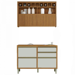 Cozinha Compacta 2 Peças Baronesa Nesher Freijo Off White é boa?