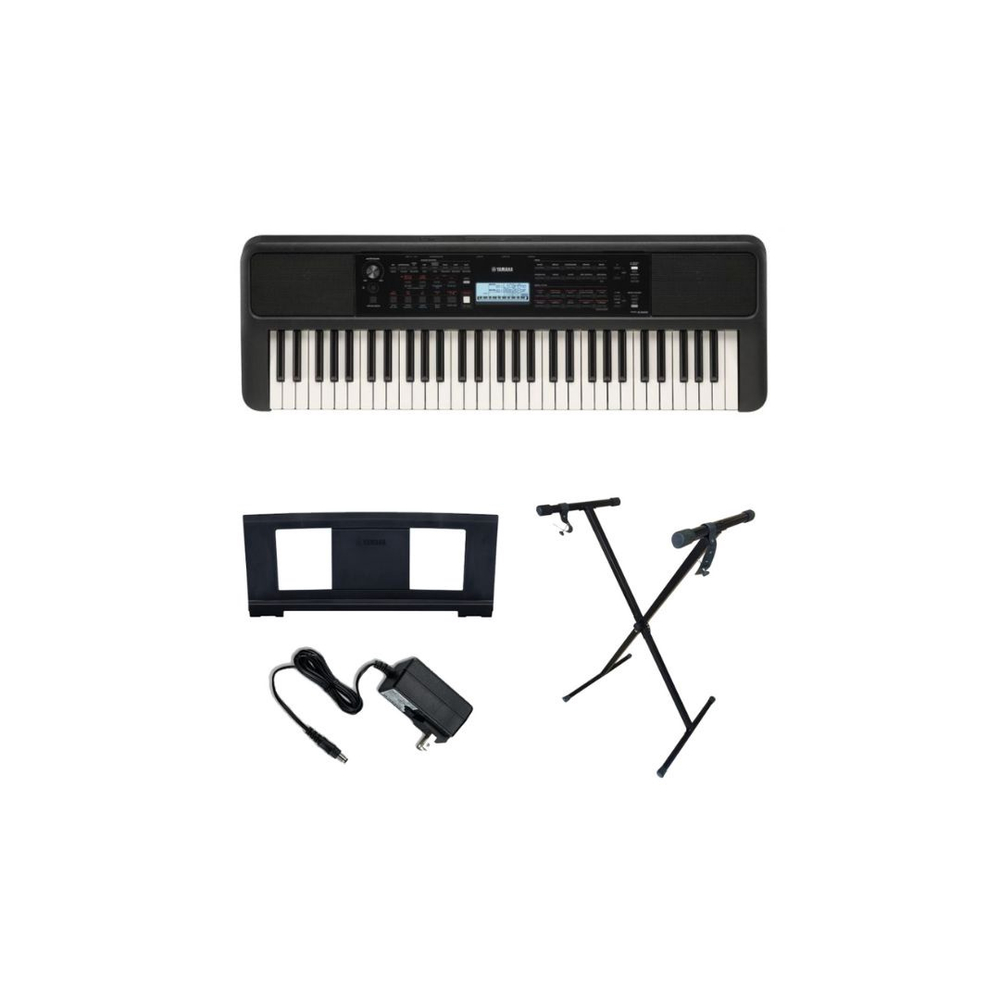 Teclado Yamaha psr E373 Arranjador 5/8 + Fonte + Suporte X em Promoção ...