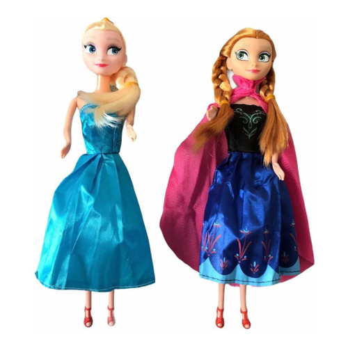 Kit C/ 2 Bonecas Anna E Elsa Frozen Gigante Articulada