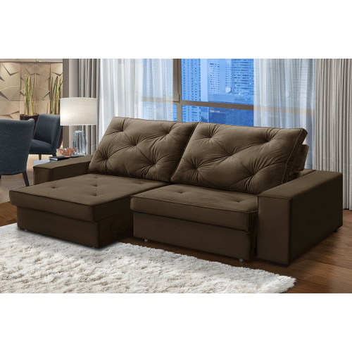 Sofá Retrátil E Reclinável 2,10m ávila Suede Marrom Adonai Estofados em Promoção na Americanas Sofá Retrátil E Reclinável 2,10m ávila Suede Marrom Adonai Estofados em Promoção na Americanas