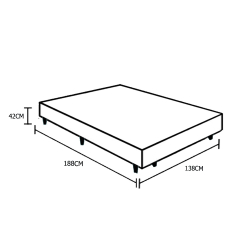 Base Box Casal sp Móveis Sintético Preto - 42x138x188 Menor preço em Base Box Casal sp Móveis Sintético Preto - 42x138x188