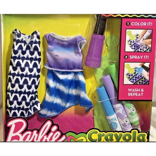 Barbie Crayola De Pintar Roupa Colorido Promoção Original em