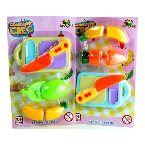 Kit Frutas de Brinquedo Comidinha Infantil Faca Tábua 27 Pçs