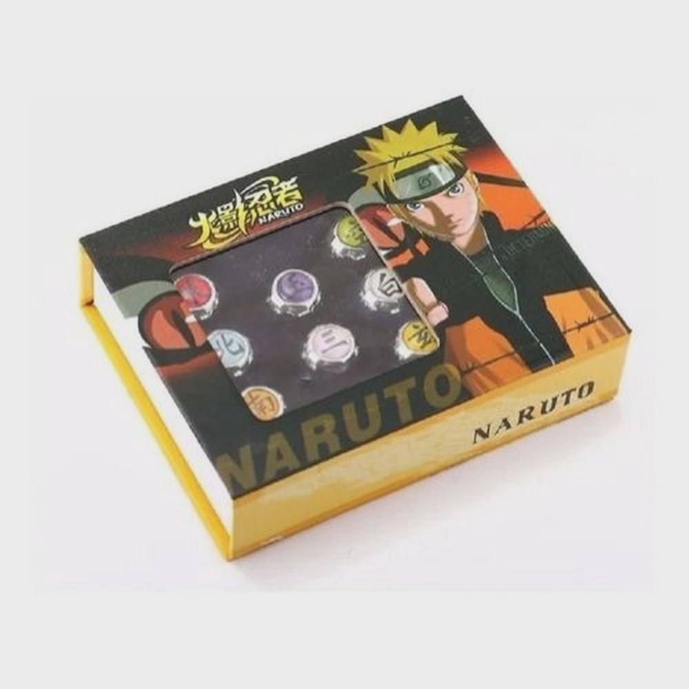 Compra online de 10 PCS com Caixa Naruto Terno Anel Sharingan