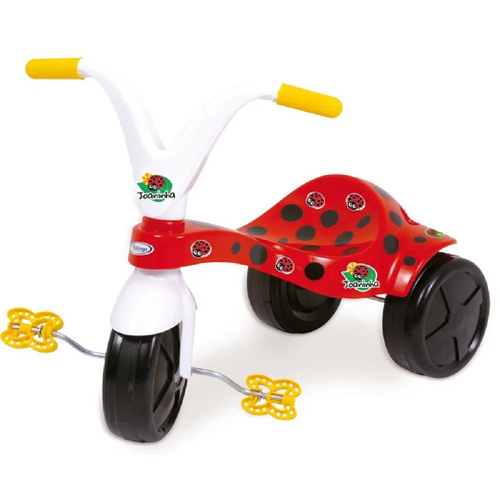 Triciclo Bandeirante Zootico Passeio e Pedal Joaninha - Rosa