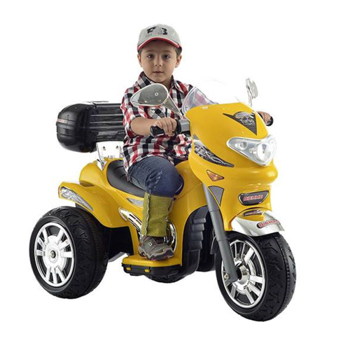 Mini Moto Elétrica Infantil Sprint Turbo - 2 Marchas 12V com Capacete -  Azul+amarelo