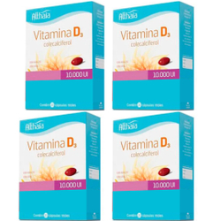 Kit 4 Vitamina D 10.000ui Althaia 30 Comprimidos Menor preço em Kit 4 Vitamina D 10.000ui Althaia 30 Comprimidos