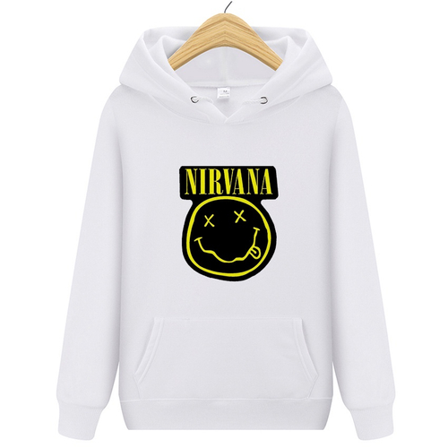 nirvana smiley face moletom com capuz