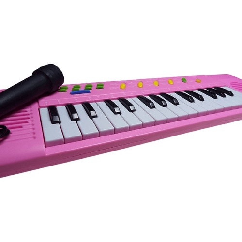 Brinquedo Teclado Piano Infantil 32 Teclas Com Microfone (ROSA), Magalu  Empresas