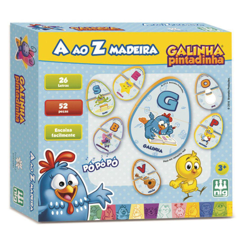 Jogo Educativo - Madeira - Crescer - Alfabeto - 48 Letras - Nig Brinquedos  na Americanas Empresas