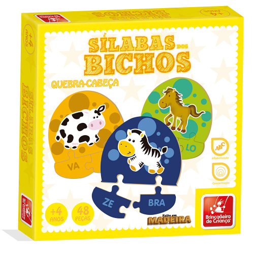 Brinquedo Pedagógico Madeira Quebra Cabeça Infantil Cachorro - BH Mania De  Brincar - Quebra Cabeça - Magazine Luiza