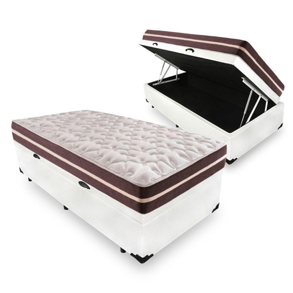 Cama Box Com Ba Solteiro Colch O De Molas Anjos Classic