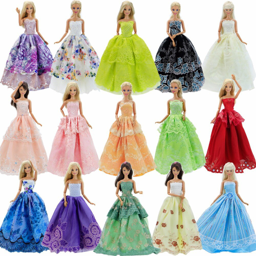 Kit com 10 Roupinhas Roupas vestidos para boneca Barbie