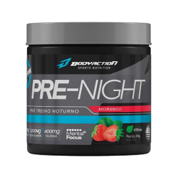 Pre-Night Pré Treino Noturno - 200G Morango - Bodyaction Menor preço em Pre-Night Pré Treino Noturno - 200G Morango - Bodyaction