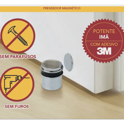 Prendedor Magnético para porta fixação sem furos ( três acabamentos ). Menor preço em Prendedor Magnético para porta fixação sem furos ( três acabamentos ).