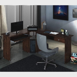 Mesa para Escritório em L 1 Gaveta Max Zanzini Jacarandá Menor preço em Mesa para Escritório em L 1 Gaveta Max Zanzini Jacarandá