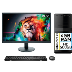 Computador Completo Intel Core i3 4GB HD 500GB Monitor LED 19.5 hdmi EasyPC Go Menor preço em Computador Completo Intel Core i3 4GB HD 500GB Monitor LED 19.5 hdmi EasyPC Go