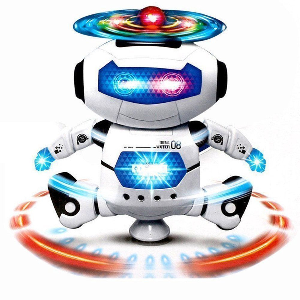 Brinquedo Robô A Pilha Com Luzes E Som Gira 360 Em Promoção | Ofertas ...