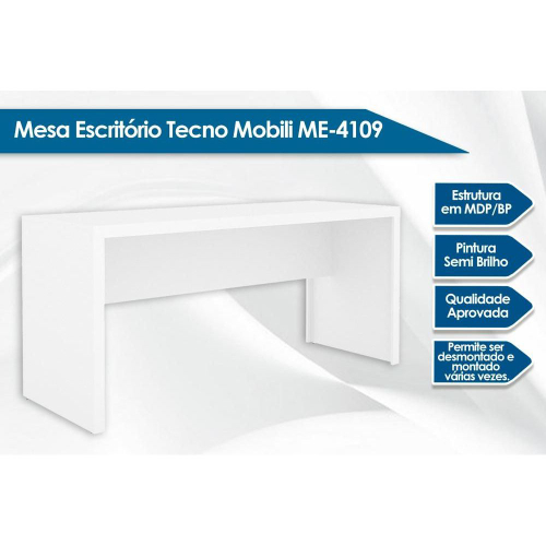 Mesa p/Escritório Tecno Mobili ME-4109 Nogal - Imagem 2