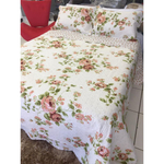 Cobre leito elegance prints ksatex casal padrão 03 peças 2,20M X 2,40M - cecília