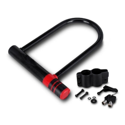 Trava Tranca Cadeado U Bike Bicicleta Moto Lock Aço 180x320 Menor preço em Trava Tranca Cadeado U Bike Bicicleta Moto Lock Aço 180x320