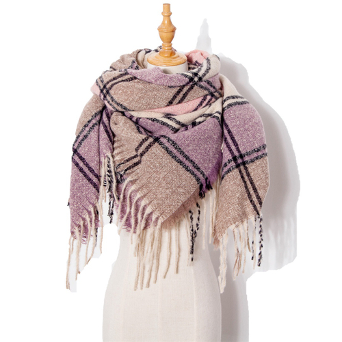 Fashion Winter Women Colorful Scarf Casual Square Tassel Scarf Shawl Em Promocao Ofertas Na Americanas