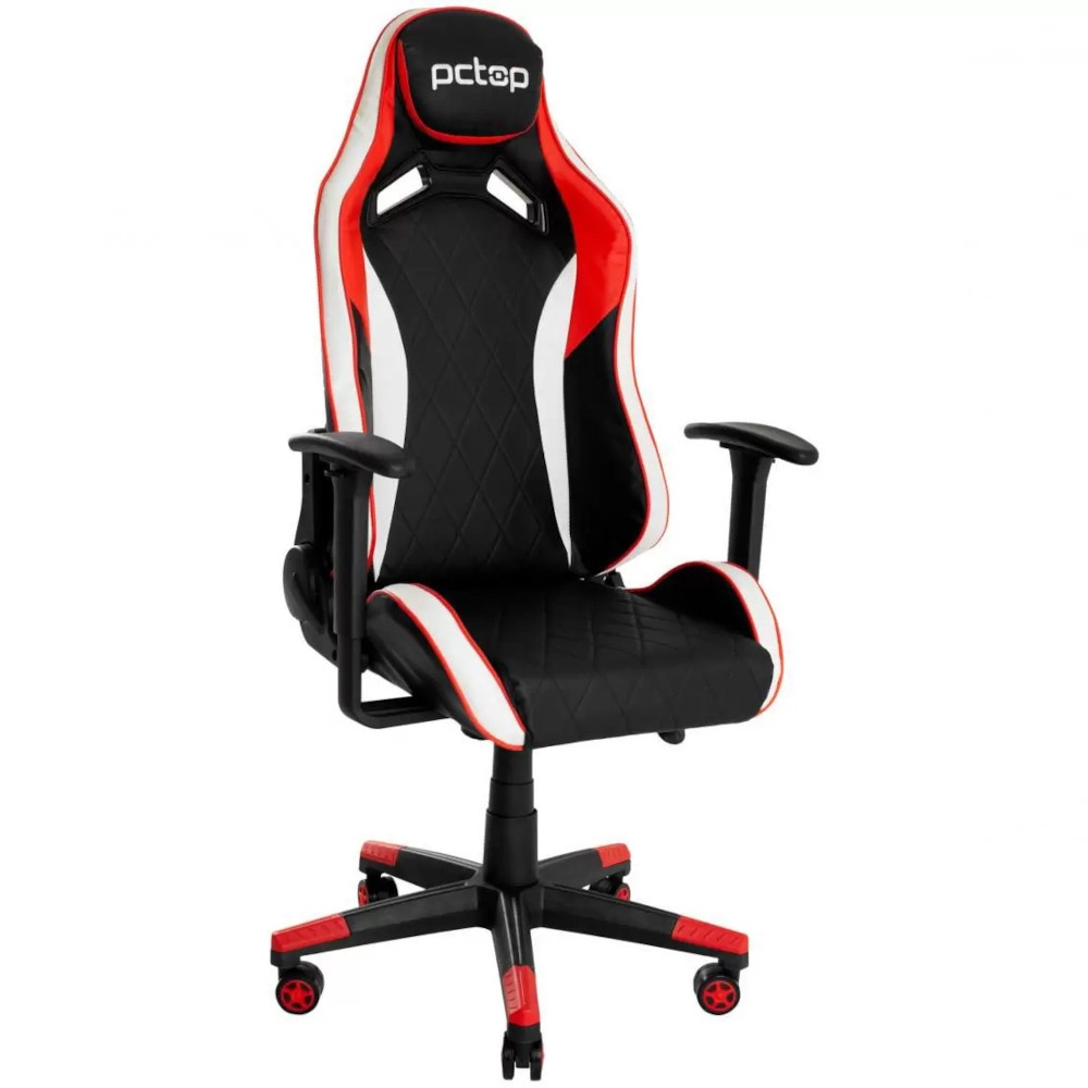 Cadeira Gamer PCTop Premium SE1020 Preto Com Vermelho