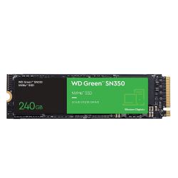 Menor preço em Ssd wd Green pc SN350 240GB, PCIe, NVMe, Leitura: 2400MB/s, Escrita: 900MB/s - WDS240G2G0C