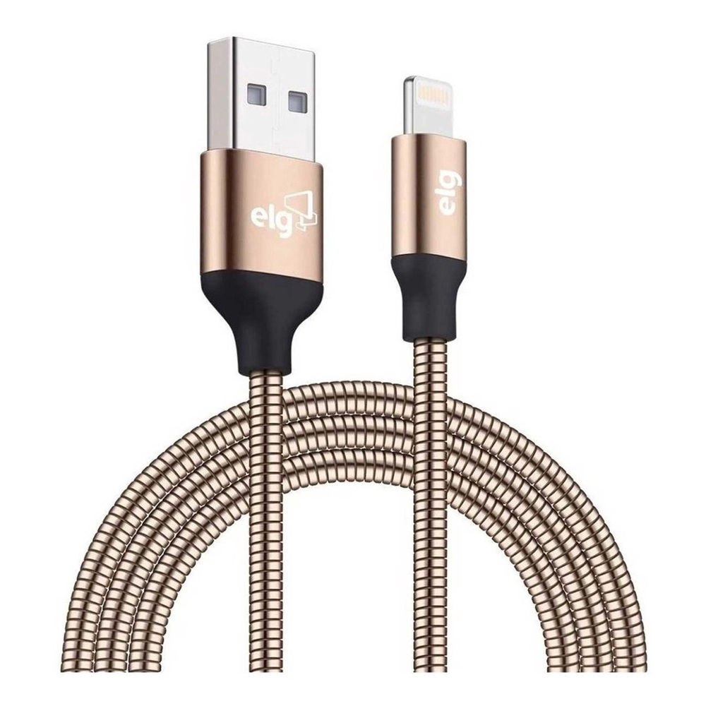 Cabo Lightning Certificado p/ iPhone iPad Revestido Em Inox Submarino