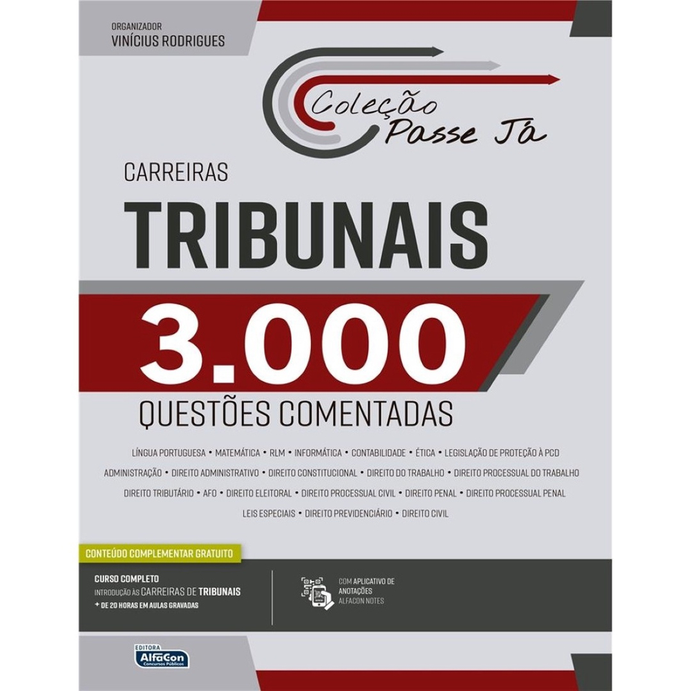 Livro - Passe Já - 3000 Questões Comentadas - Carreiras Tribunais 2021 ...