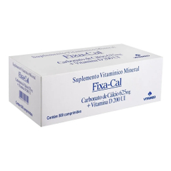 Fixa-cal 500 Comprimidos Cálcio 625mg + Vitamina D 200ui p/ Fortificação dos Ossos Músculos e Dentes Menor preço em Fixa-cal 500 Comprimidos Cálcio 625mg + Vitamina D 200ui p/ Fortificação dos Ossos Músculos e Dentes