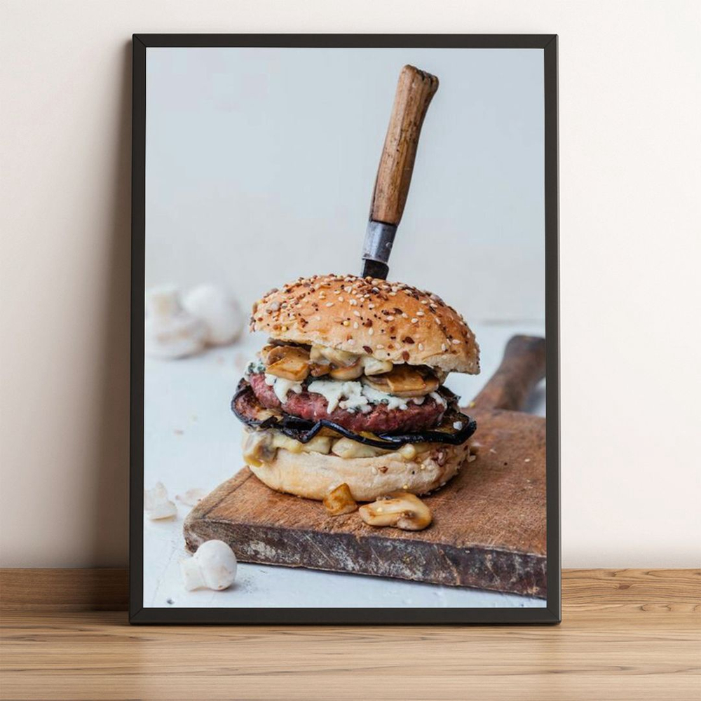 Quadro Decorativo - Hamburguer Grande - Ecograph - Gráfica e